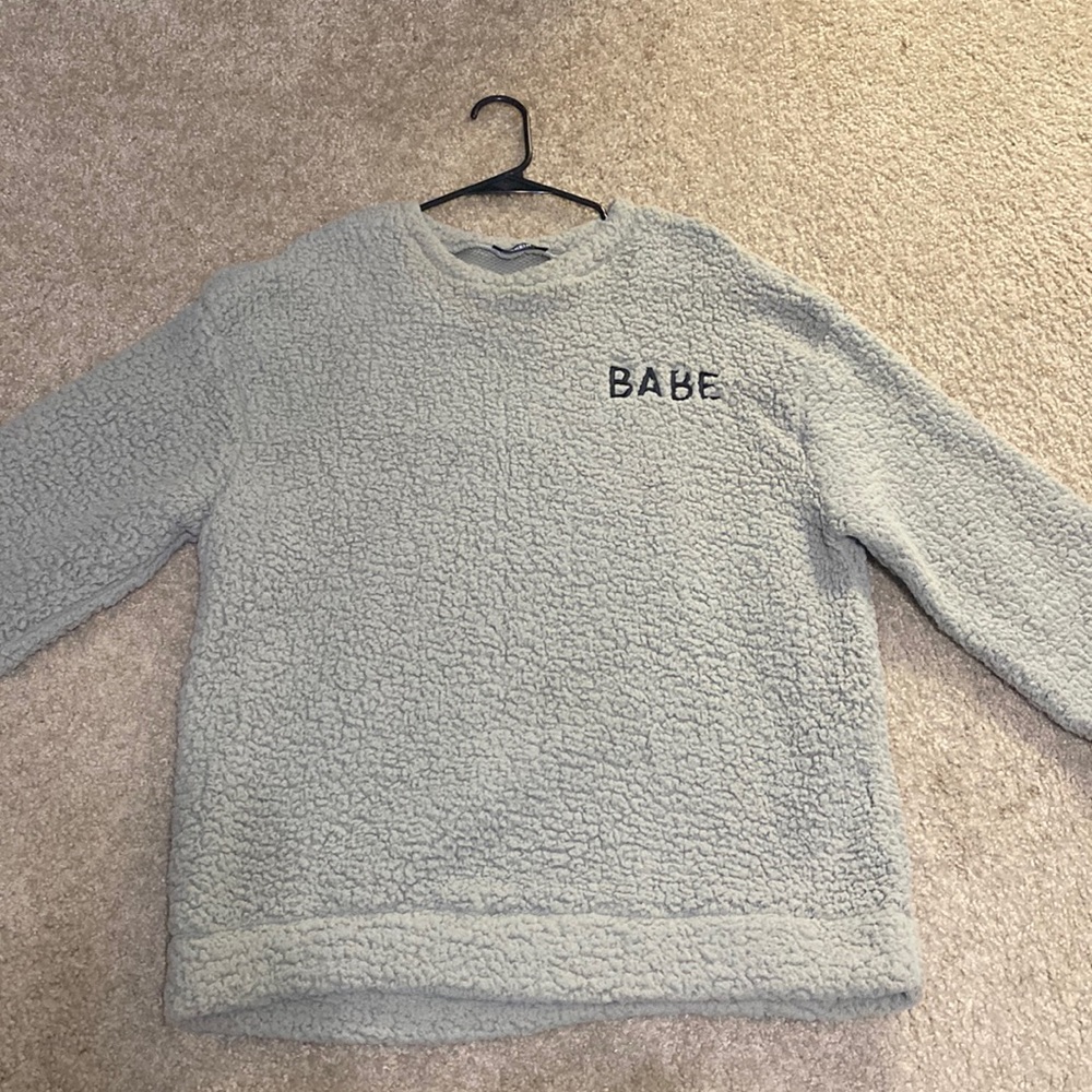 Gray Cotton/Woolish Type Crewneck